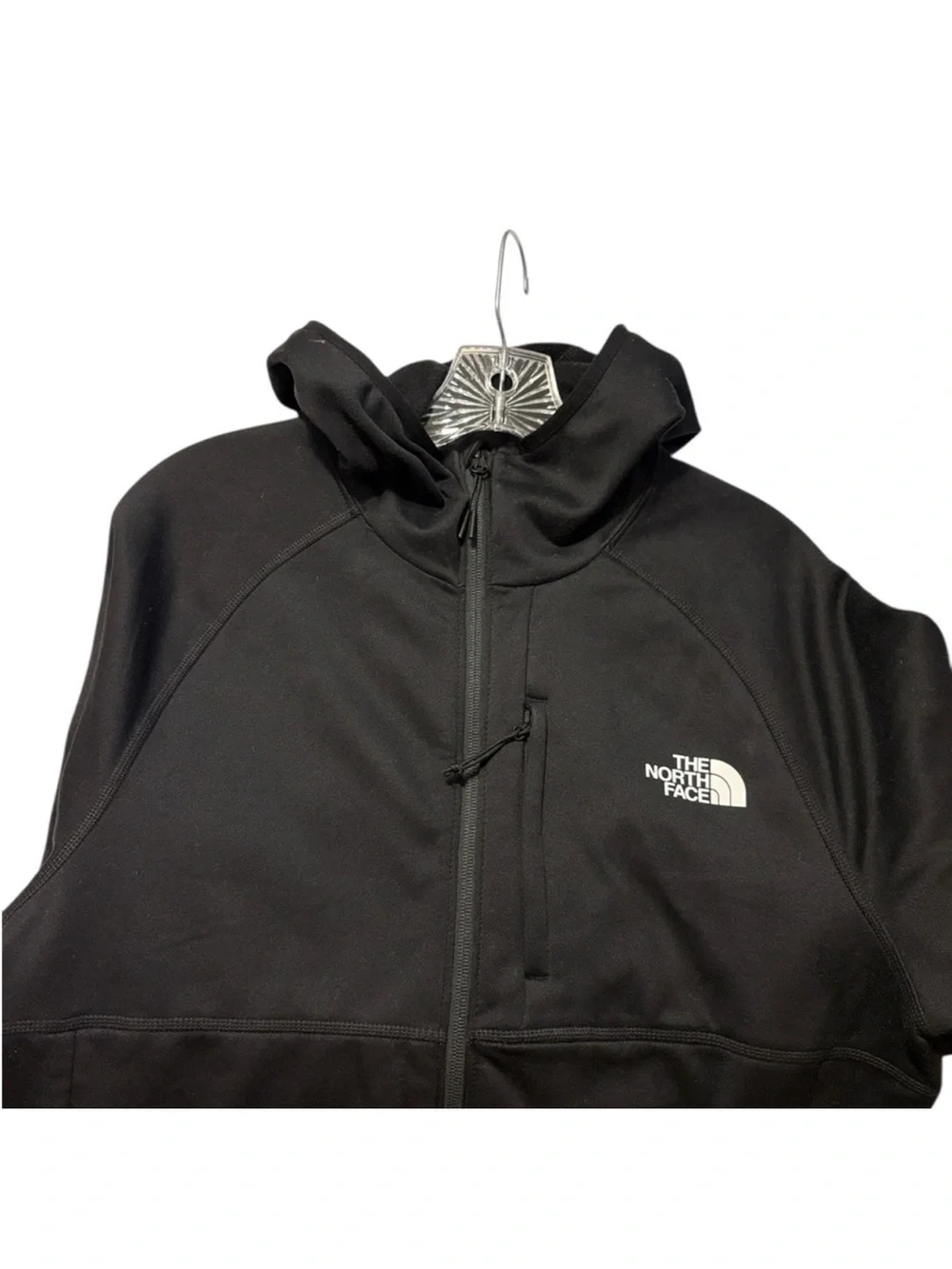 The North Face TNF Performance Fleece Full Zip Hoodie Size Medium Black Trail